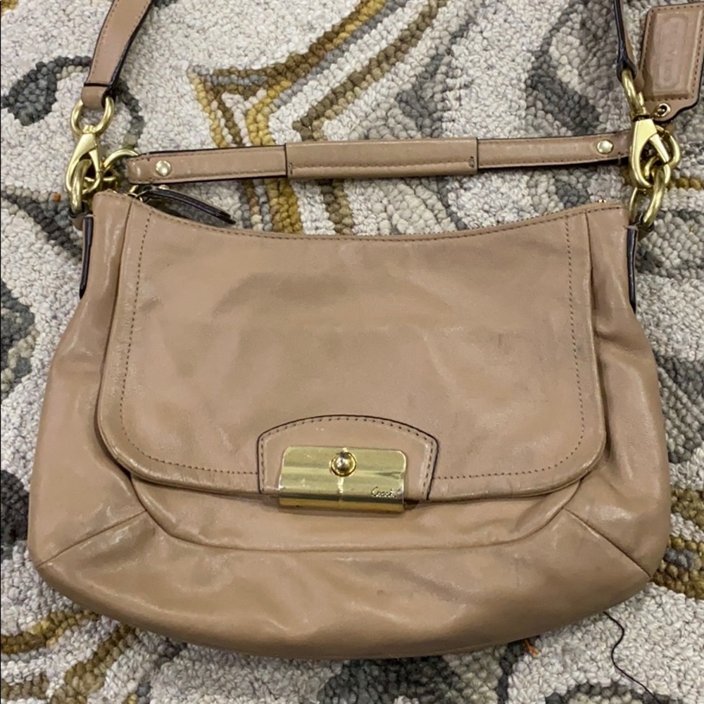 💕 Coach Kirsten tan med leather shoulder bag 💕 - Picture 16 of 16